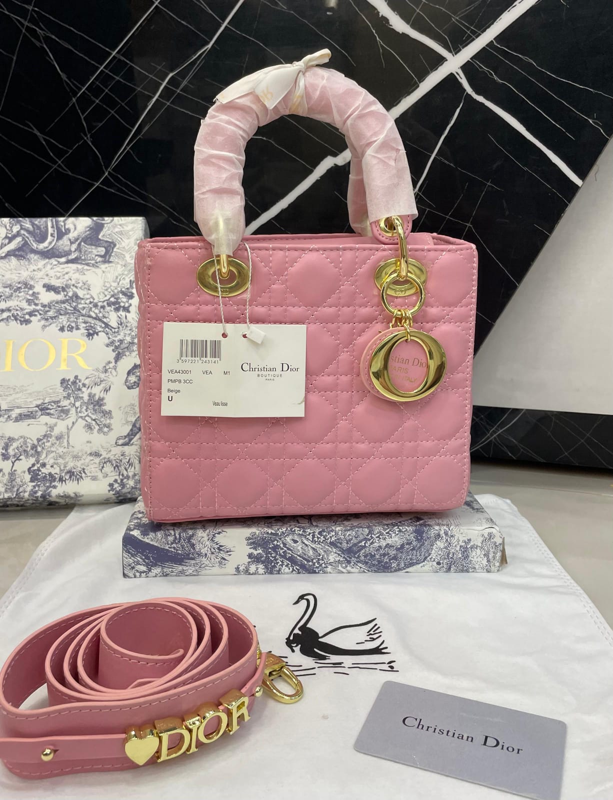 Christian Dior Quilted Cannage Mini Top-Handle Bag
