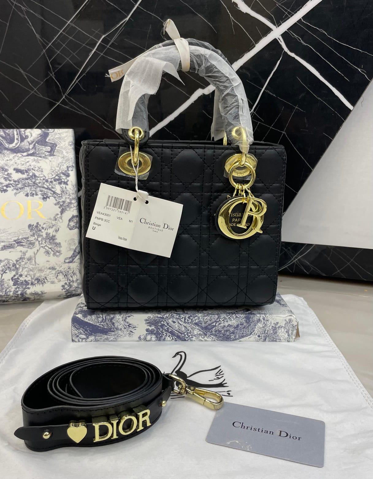 Christian Dior Quilted Cannage Mini Top-Handle Bag