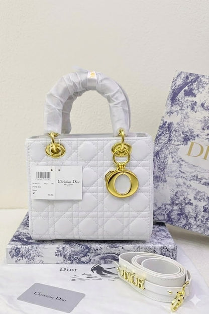 Christian Dior Quilted Cannage Mini Top-Handle Bag