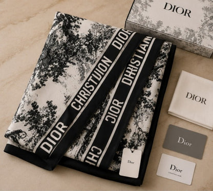 Christian Dior Toile de Jouy Silk Stole
