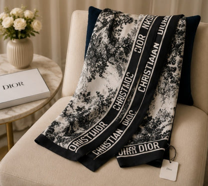 Christian Dior Toile de Jouy Silk Stole