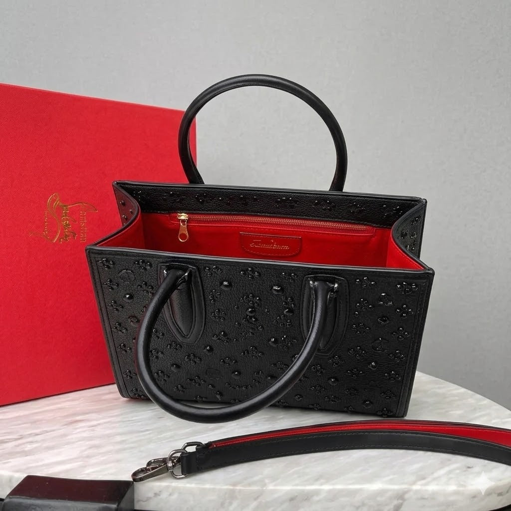 Christian Louboutin Paloma Studded Leather Tote Bag