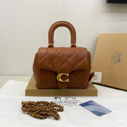 CoachTabby Quilted Top Handle Bag in leather