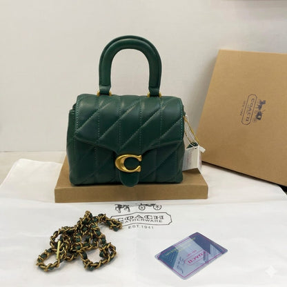 CoachTabby Quilted Top Handle Bag in leather