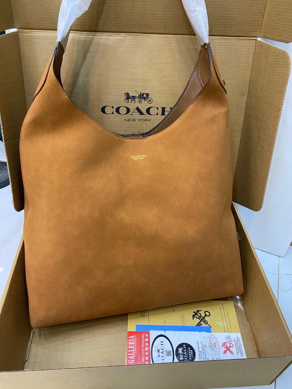 Coach Brooklyn 28 Suede Shoulder Bag – Model # 28
