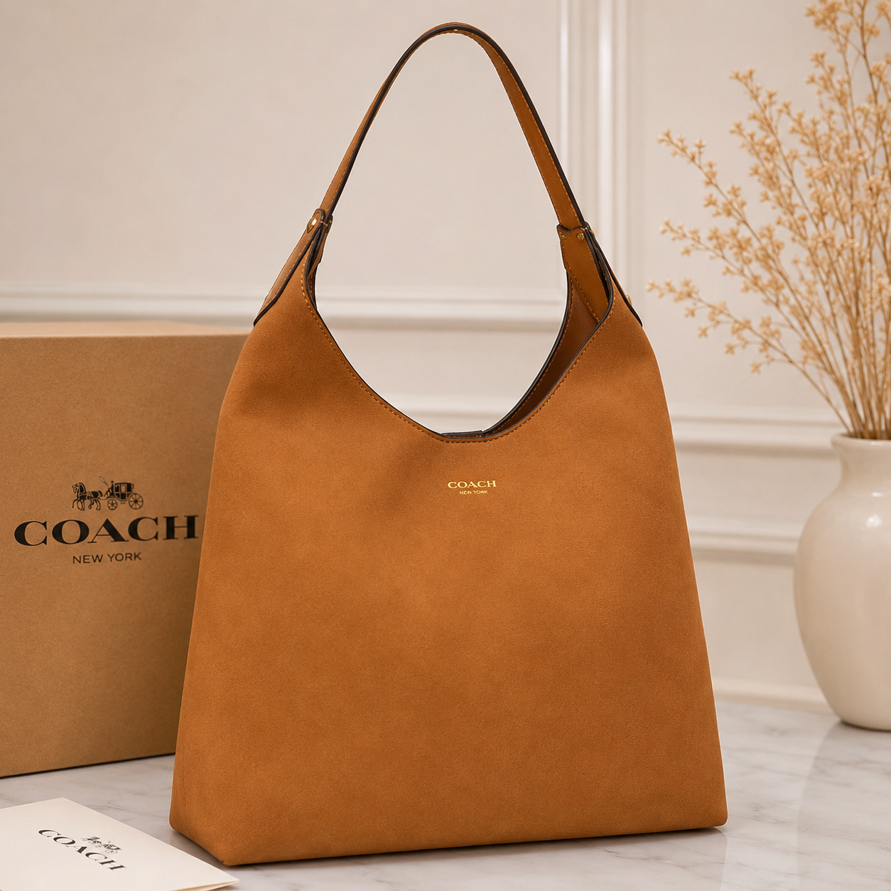 Coach Brooklyn 28 Suede Shoulder Bag – Model # 28