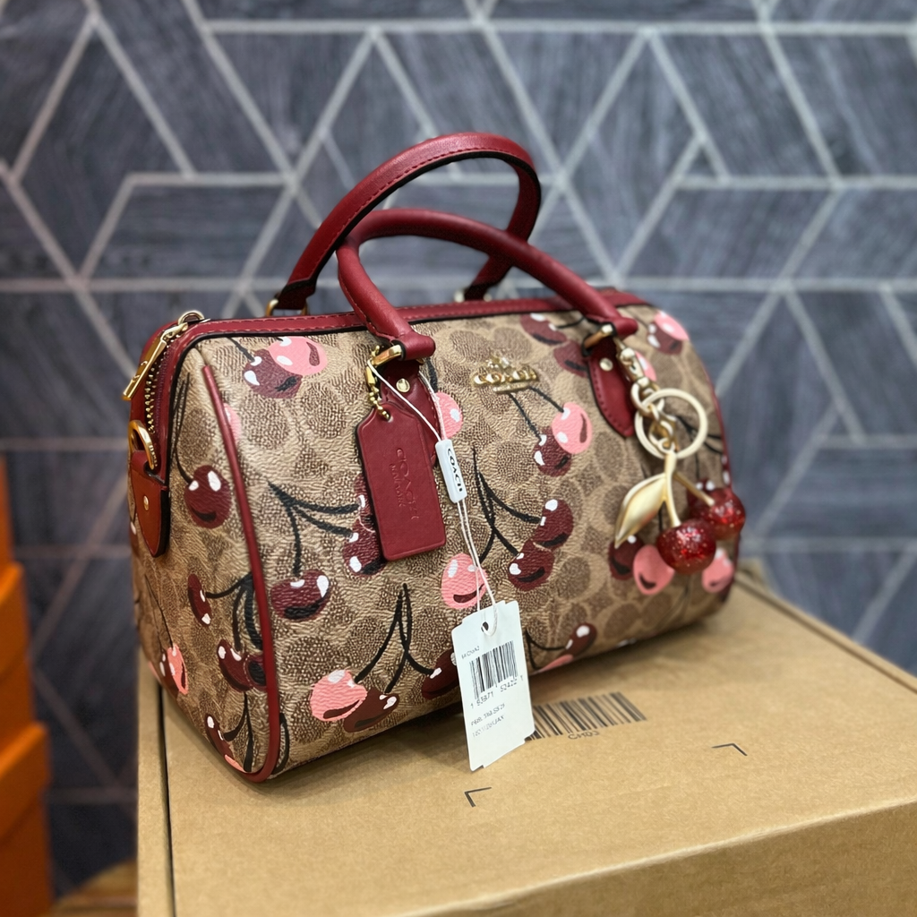 Coach Cherry Print Mini Boston Bag Style