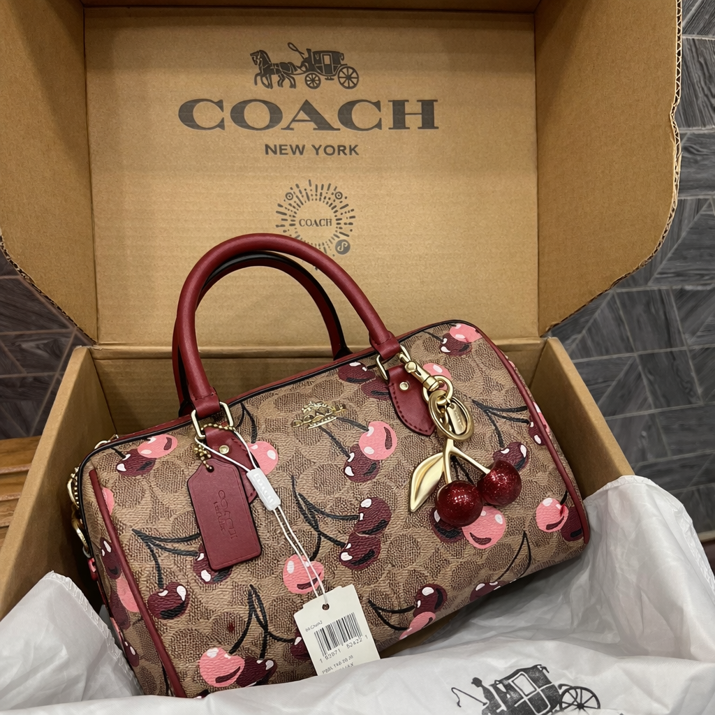 Coach Cherry Print Mini Boston Bag Style