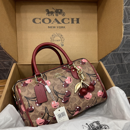 Coach Cherry Print Mini Boston Bag Style