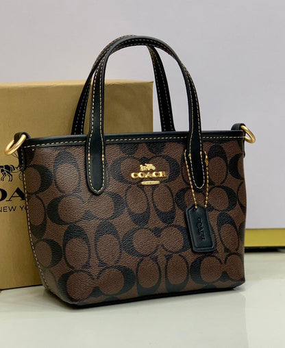 Coach City Mini Tote Bag in Signature Canvas