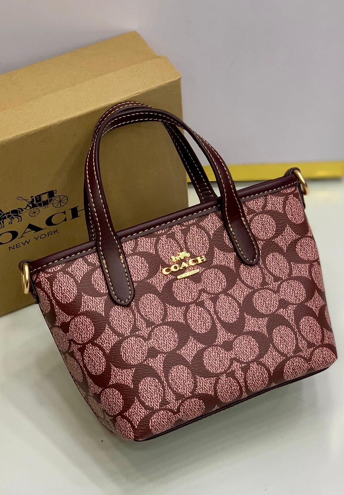 Coach City Mini Tote Bag in Signature Canvas