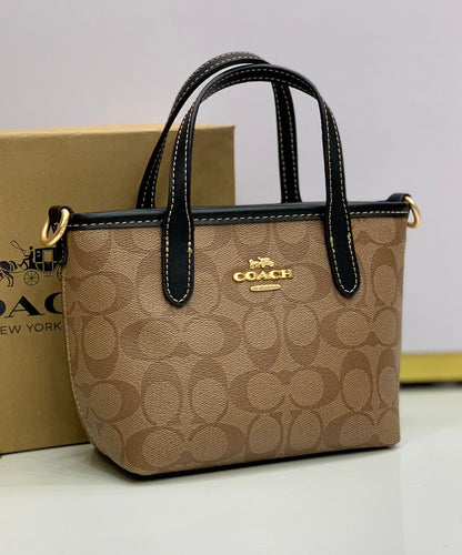 Coach City Mini Tote Bag in Signature Canvas