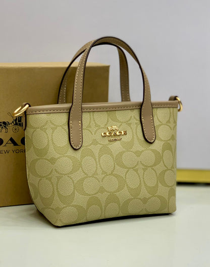 Coach City Mini Tote Bag in Signature Canvas