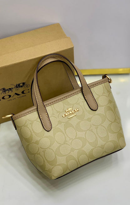 Coach City Mini Tote Bag in Signature Canvas