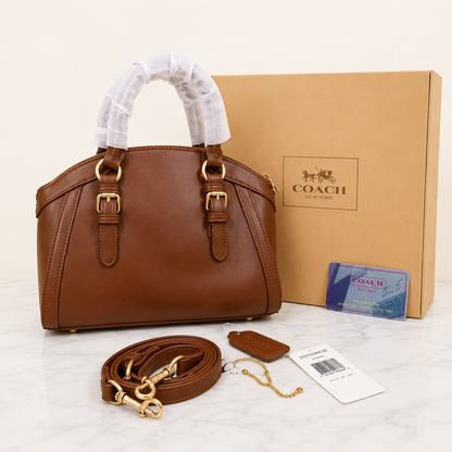 Coach Cora Domed Satchel – Brown
