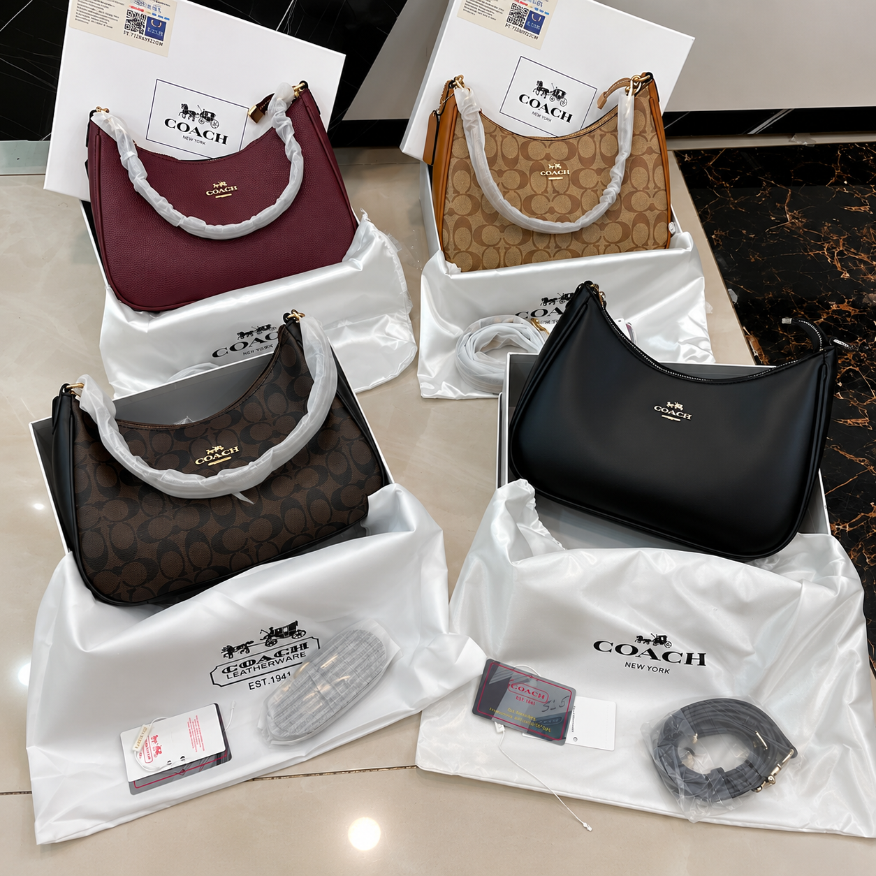 Coach Eliza Leather Shoulder Bag