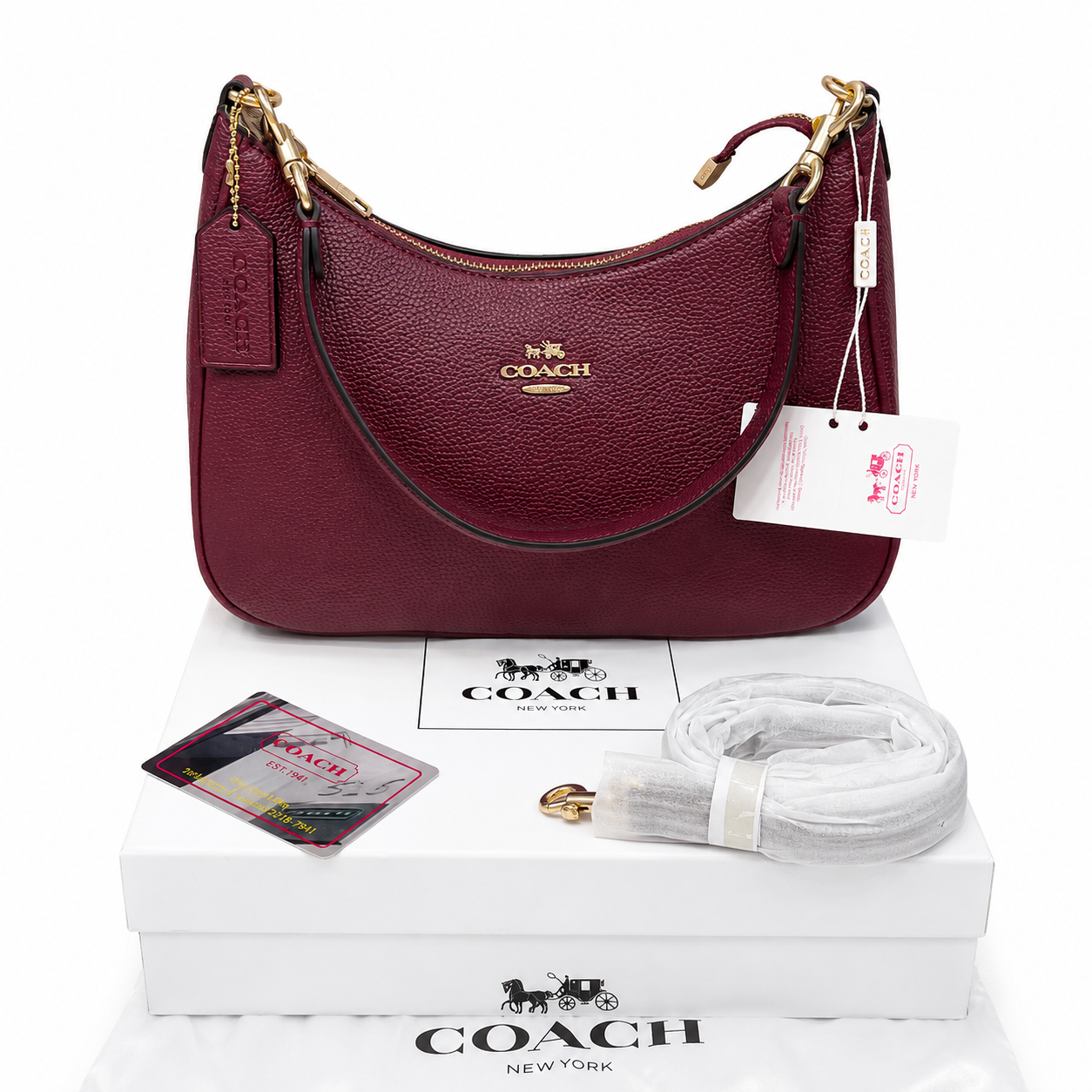 Coach Eliza Leather Shoulder Bag