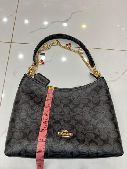 Coach Laurel Shoulder Bag in Signature Canvas with Charms