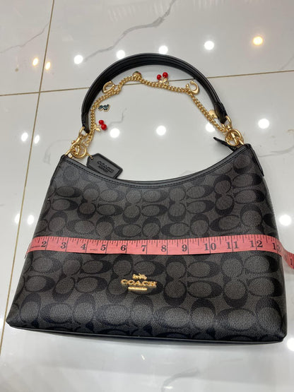 Coach Laurel Shoulder Bag in Signature Canvas with Charms