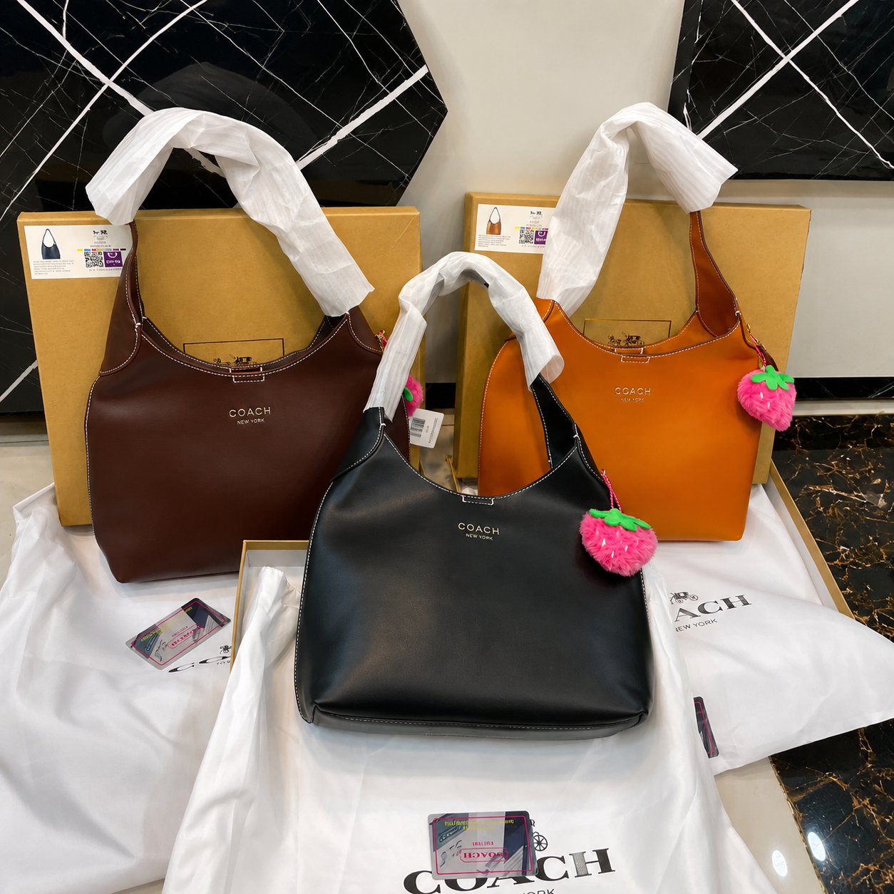 Coach Leather Hobo Shoulder Bag