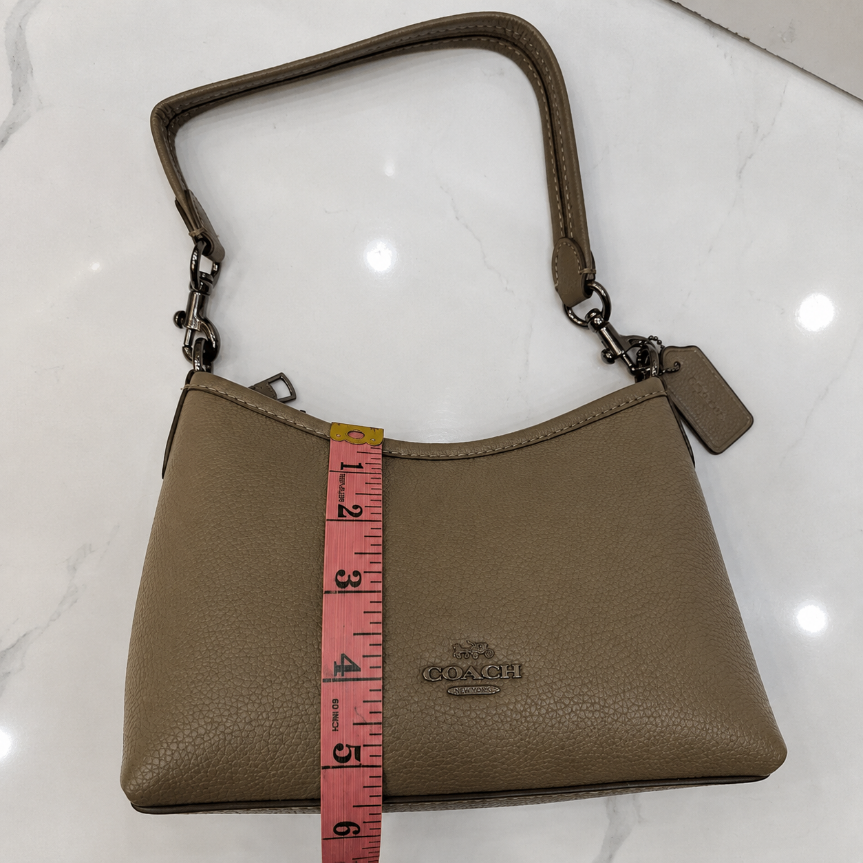 Coach Pebbled Leather Mini Shoulder Bag