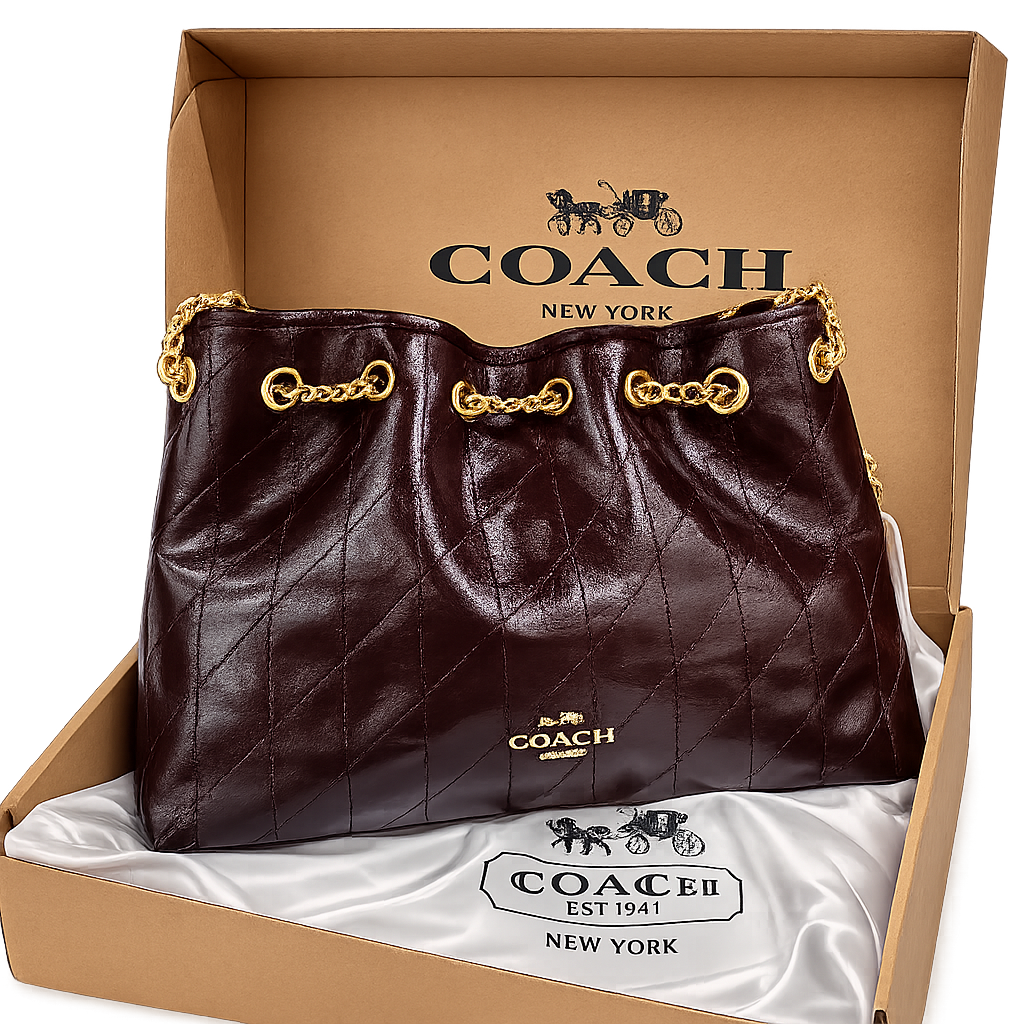 Coach Quilted Chain Tote Bag
