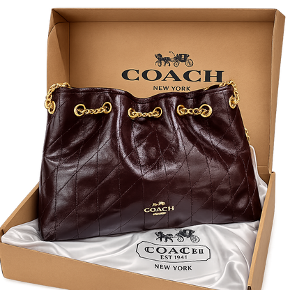 Coach Quilted Chain Tote Bag