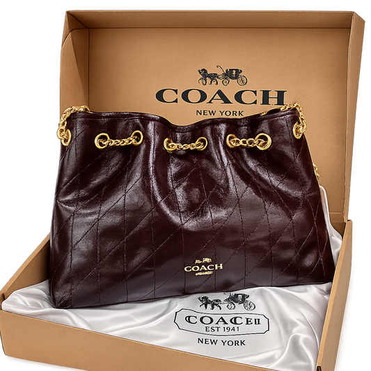 Coach Quilted Chain Tote Bag