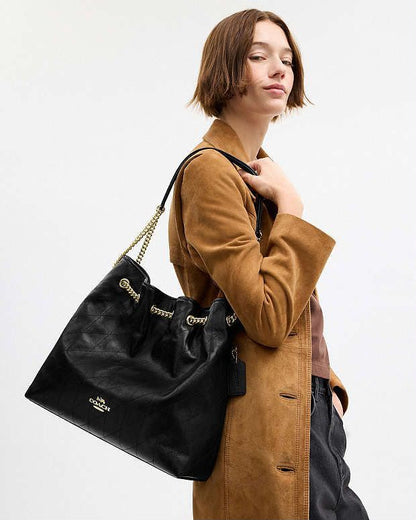 Coach Quilted Chain Tote Bag