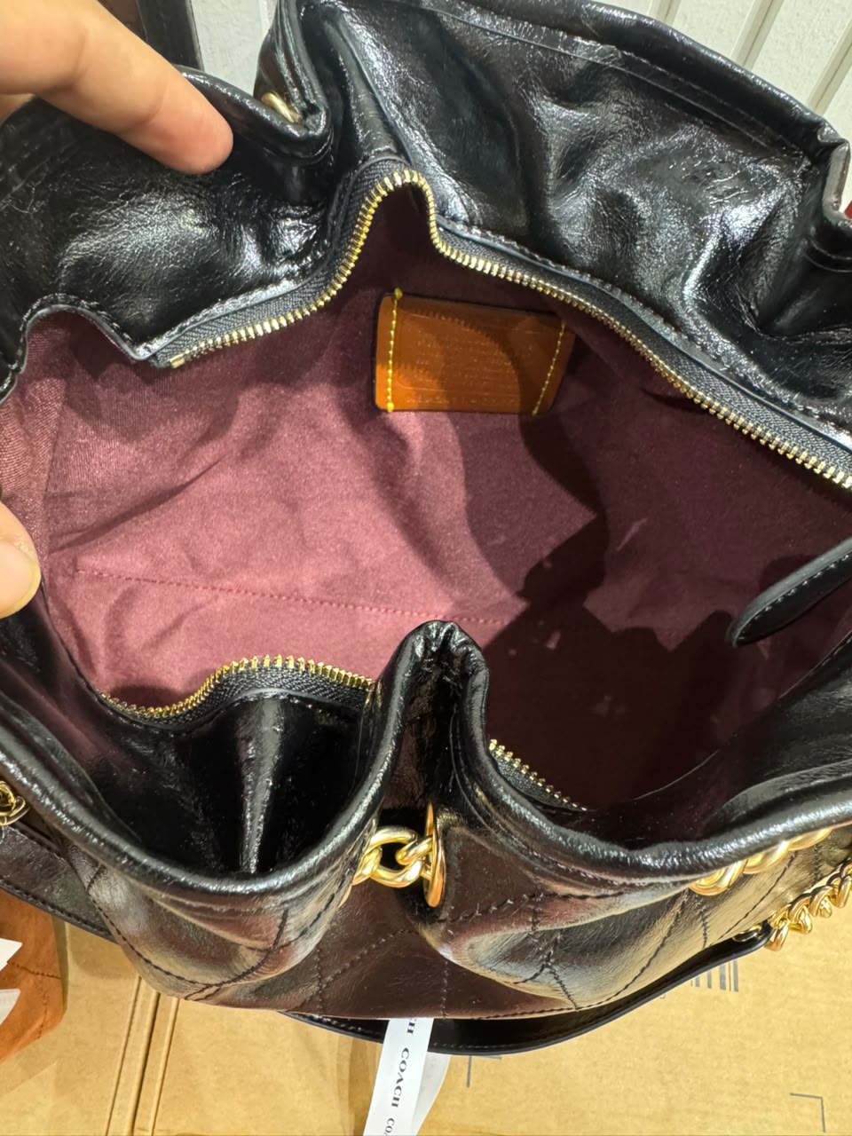 Coach Quilted Chain Tote Bag