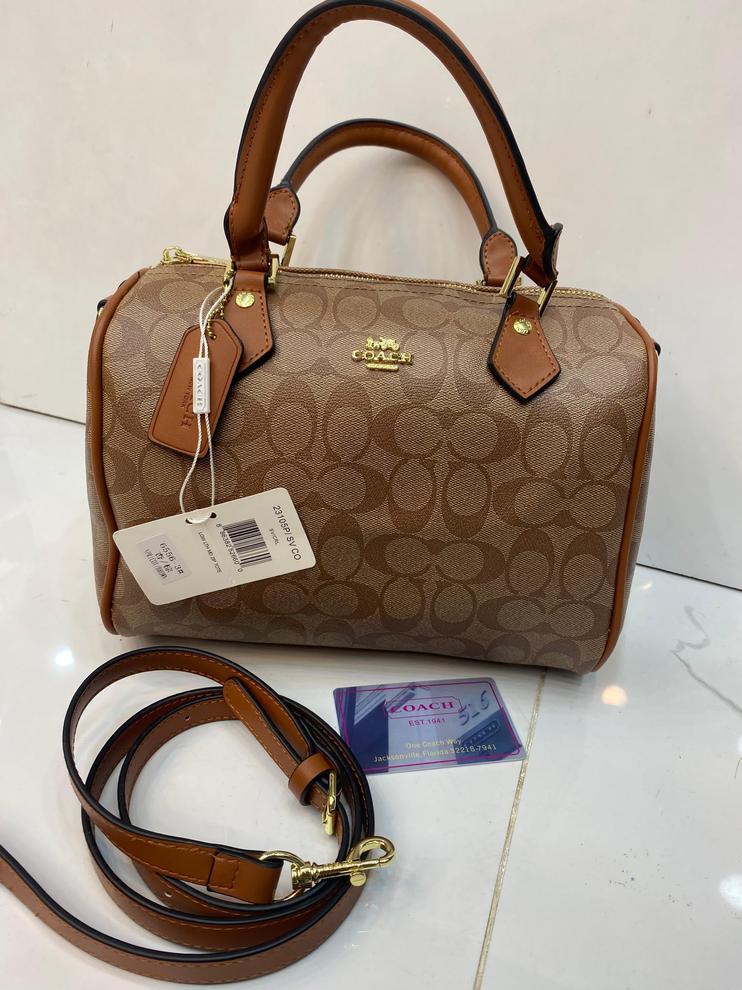 Coach Rowan Satchel Bag in Signature Canvas