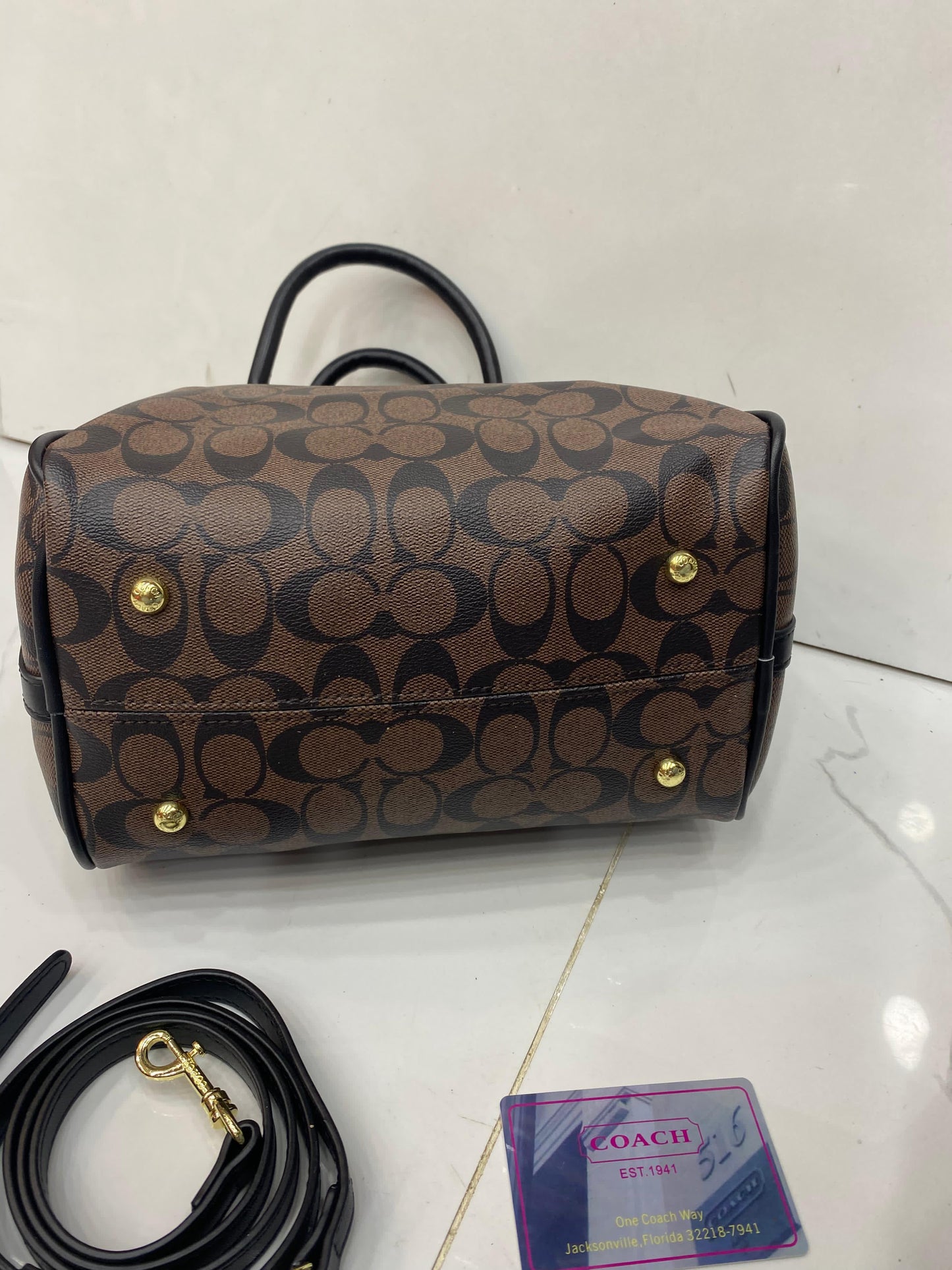 Coach Rowan Satchel Bag in Signature Canvas