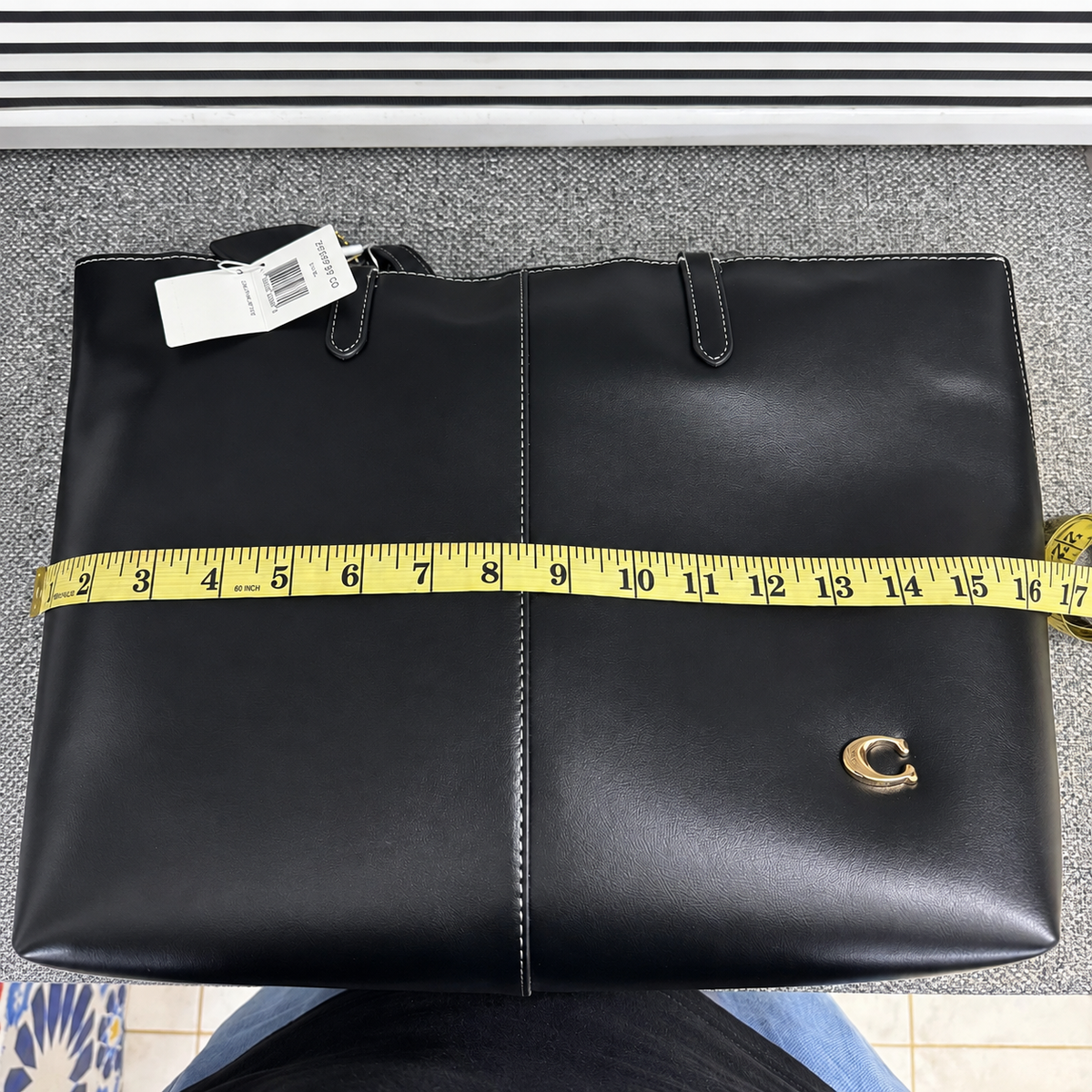 Coach Signature C Classic Leather Tote Bag