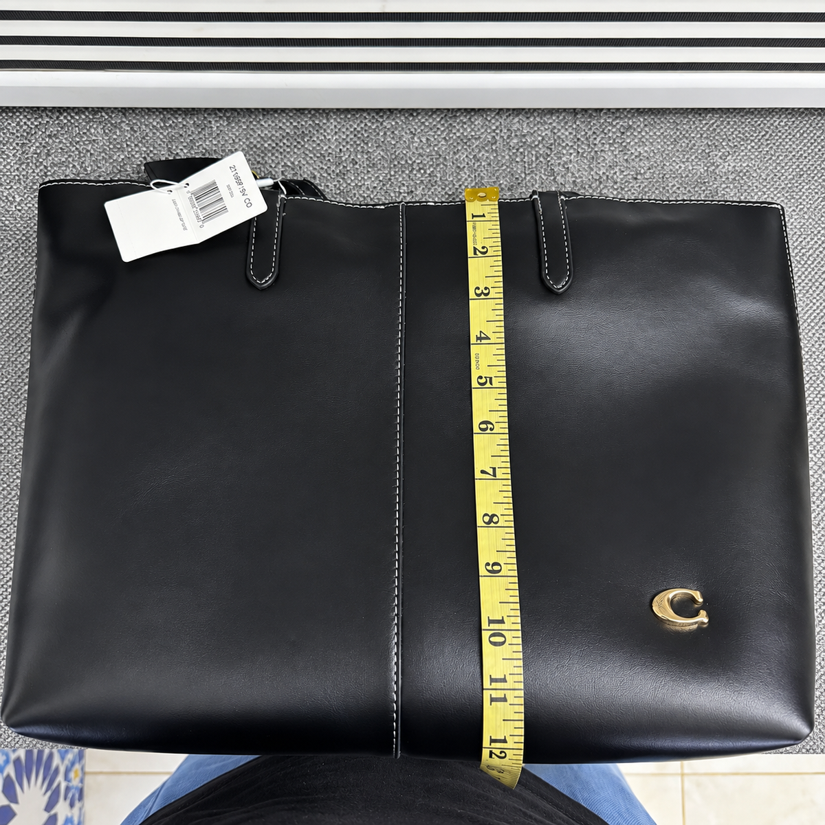 Coach Signature C Classic Leather Tote Bag