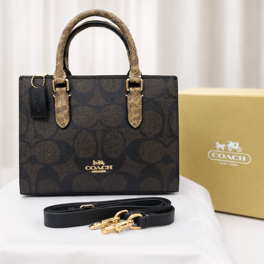 Coach Signature Canvas Mini Tote Bag