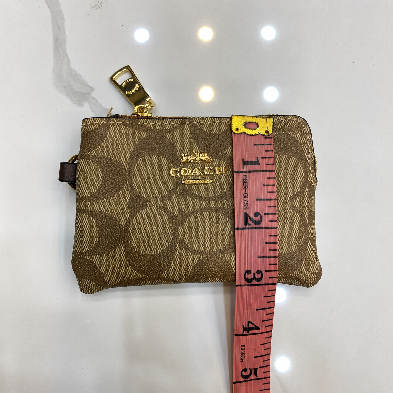 Coach Signature Canvas Wristlet Pouch Set