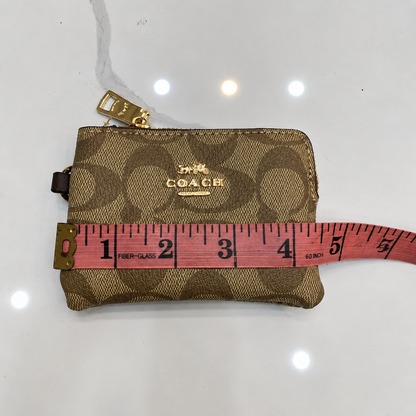Coach Signature Canvas Wristlet Pouch Set