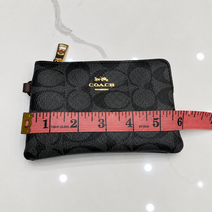 Coach Signature Canvas Wristlet Pouch Set