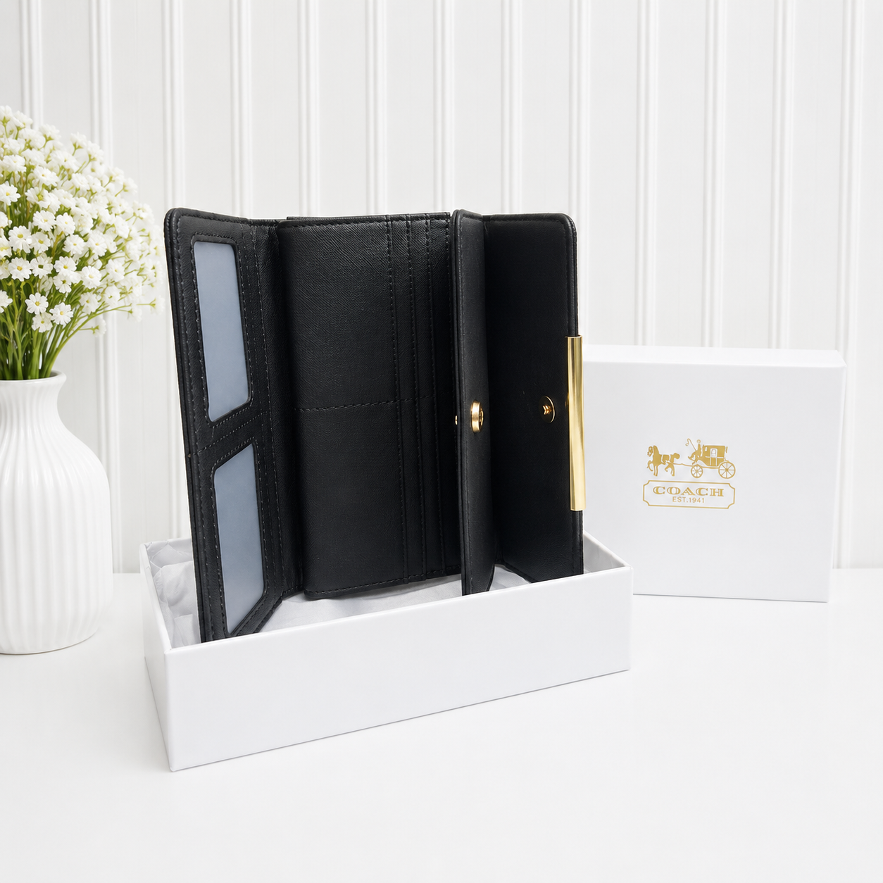 Coach Signature Embossed Continental Long Wallet
