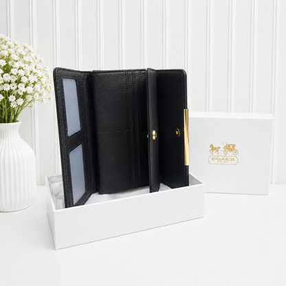 Coach Signature Embossed Continental Long Wallet