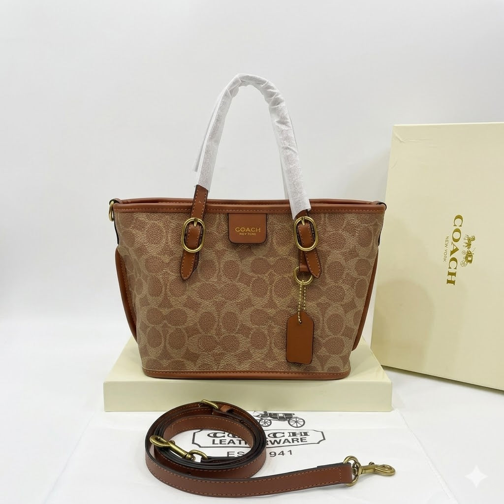 Coach Taxi Tote Bag 21 in Signature Canvas