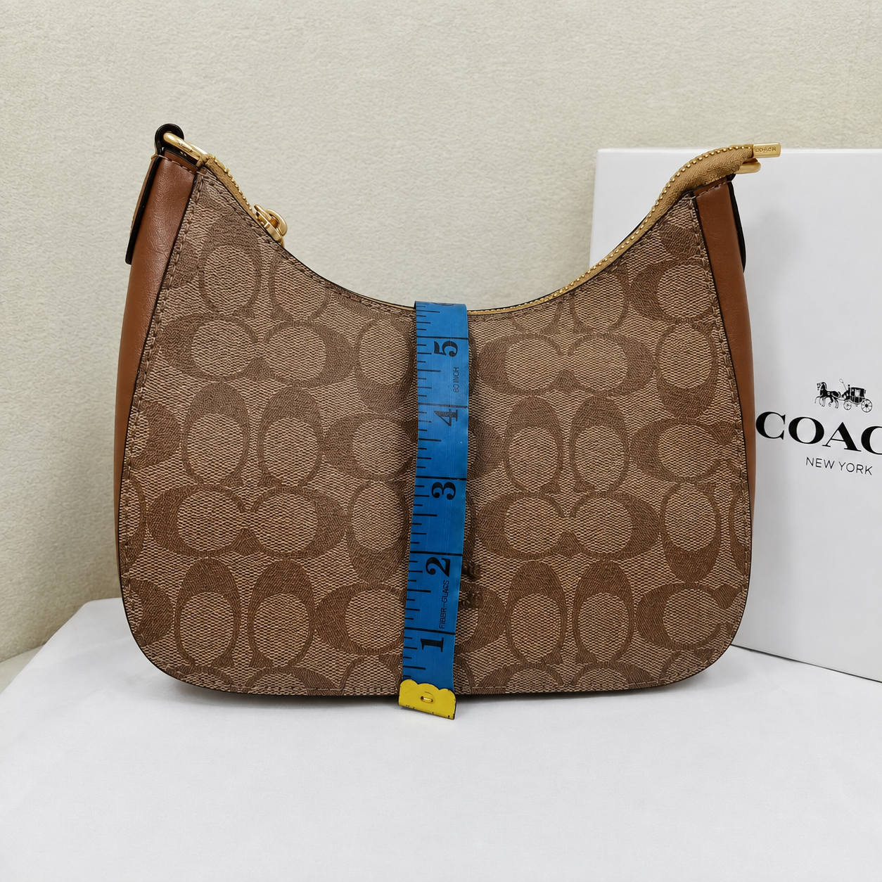 Coach Signature Monogram Hobo Shoulder & Crossbody Bag
