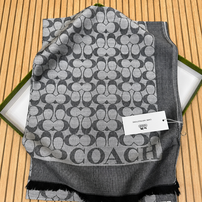 Coach Signature Monogram Winter Shawl