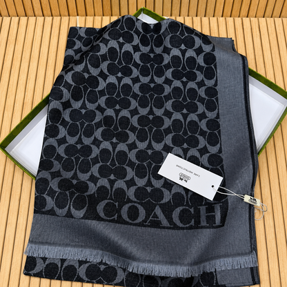 Coach Signature Monogram Winter Shawl