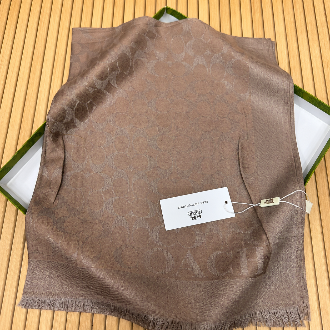Coach Signature Monogram Winter Shawl