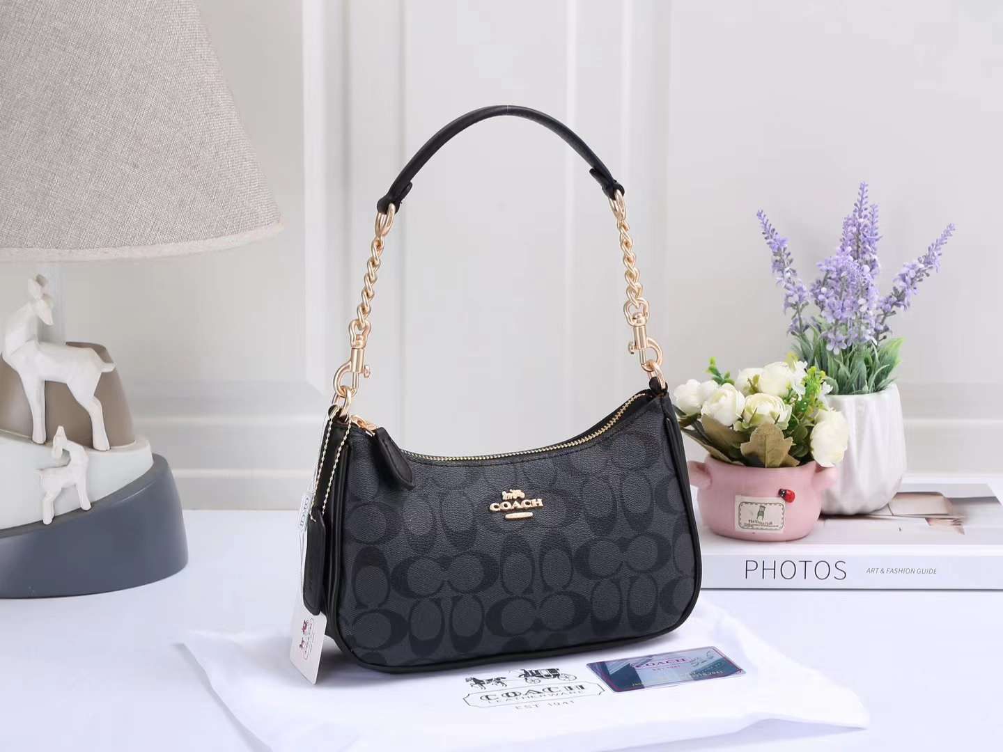 Coach Signature Pattern Shoulder Bag – Glame Cart