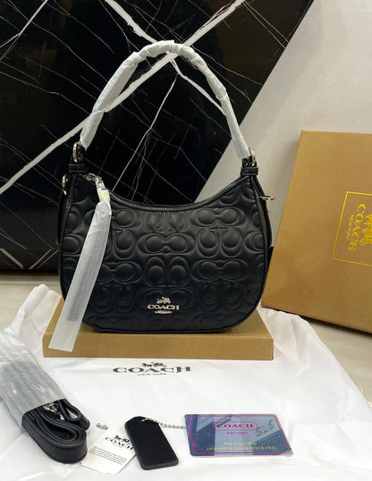 Coach Style Embossed Signature Mini Shoulder Bag