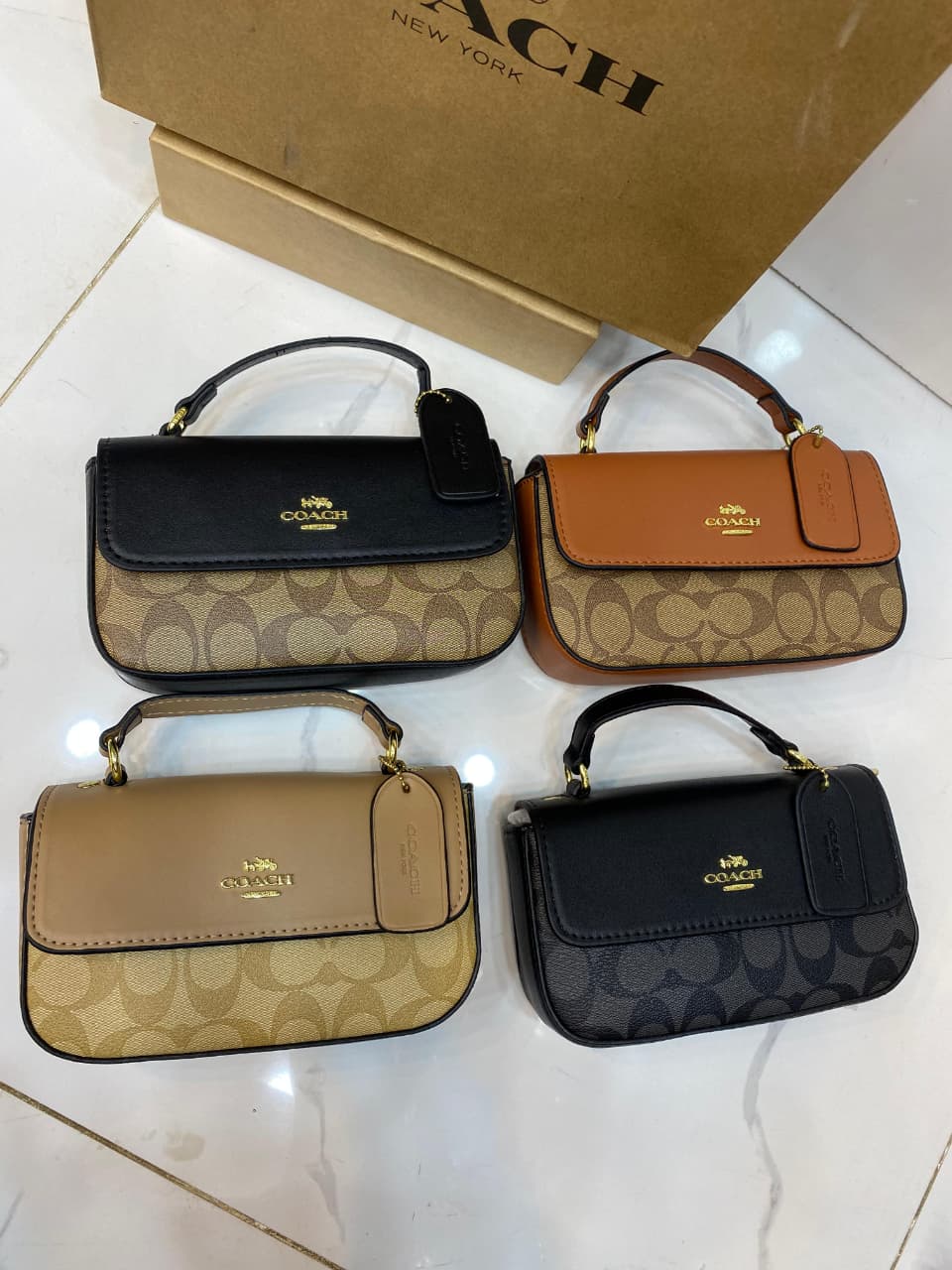 Coach Style Signature Mini Top Handle Bag