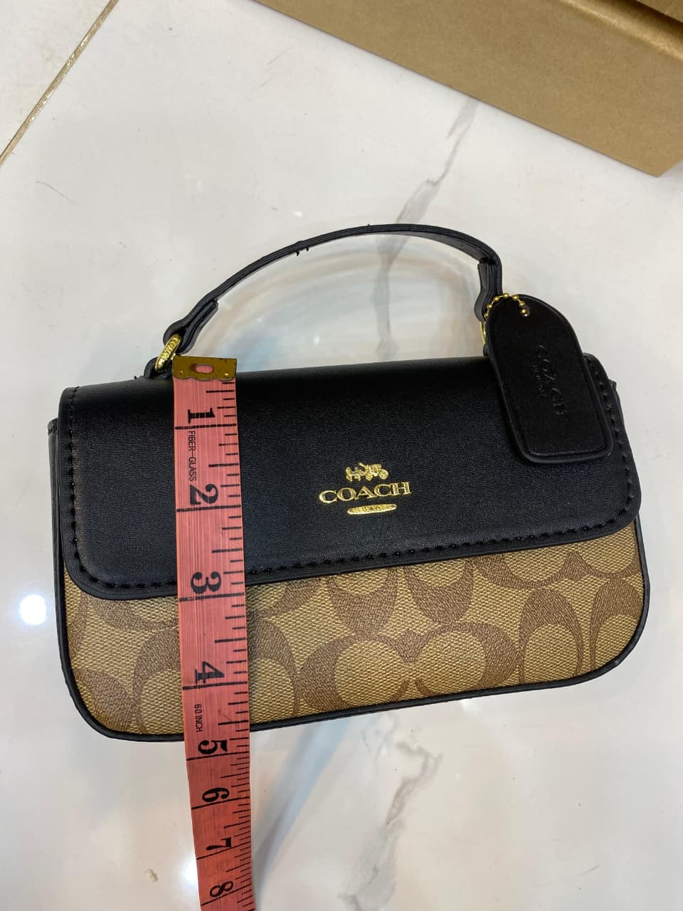 Coach Style Signature Mini Top Handle Bag