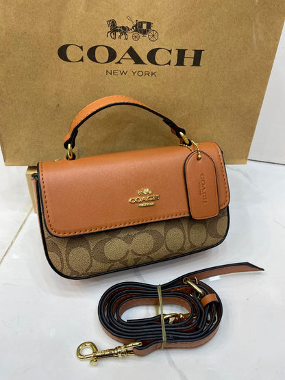 Coach Style Signature Mini Top Handle Bag
